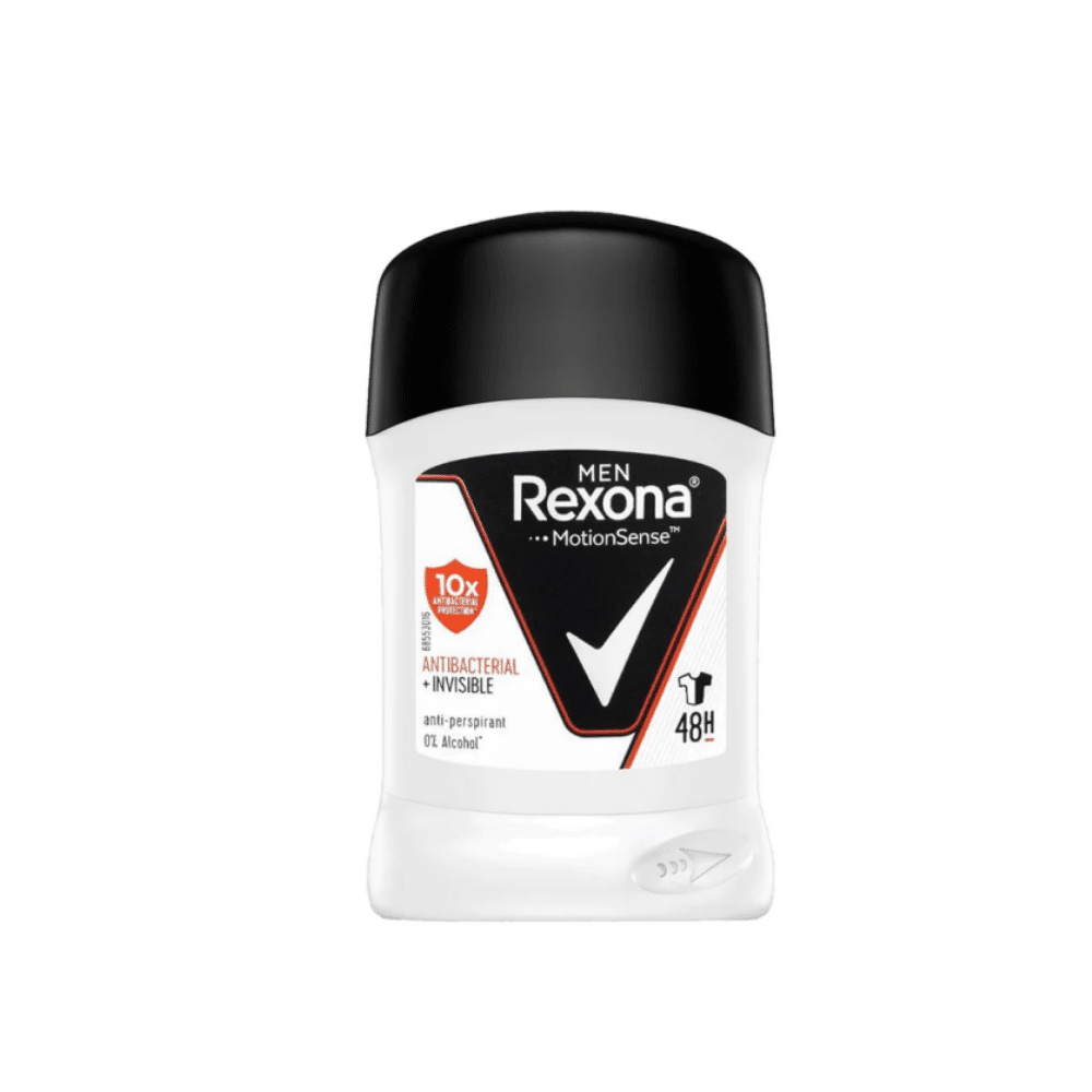 REXONA MEN ANTIBACTERIAL+INVISIBLE  ANTIPERSPIRANT STICK 40G